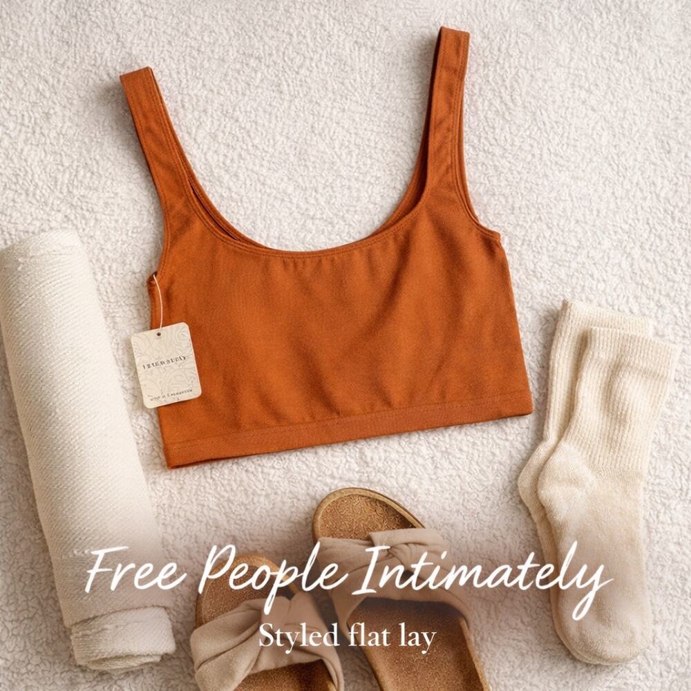 Free People Intimately Rust Seamless Bralette M/L NWT